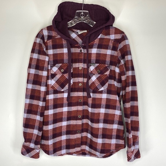 Columbia Canyon Point II Shirt Jacket Red Plaid Size Small - Picture 1 of 4